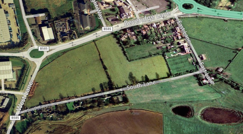 Land Market, Coalville Before Development, Map of site,